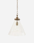 Vitrene Medium Brass Glass Hanging Light