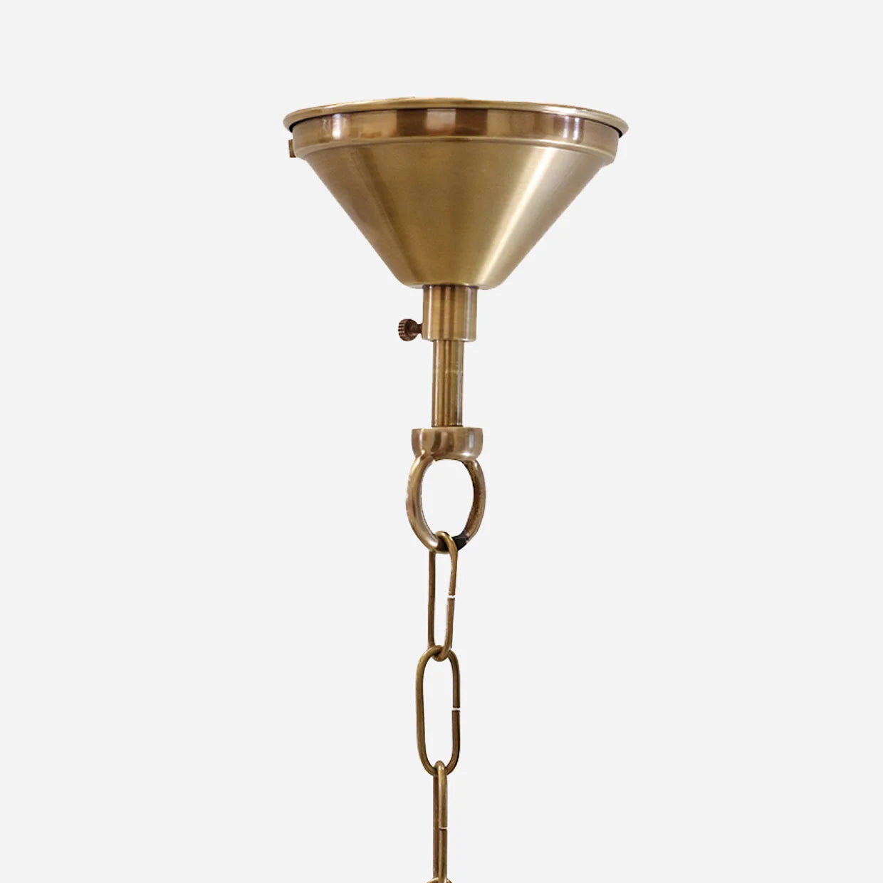 Vitrene Medium Brass Glass Hanging Light