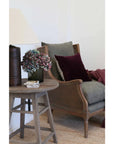 Plum Velvet Cushion Cover with linen back