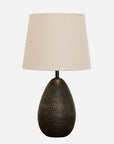 Delhi Oval Small Beaten Lamp Base Gold/ Bronze Finish