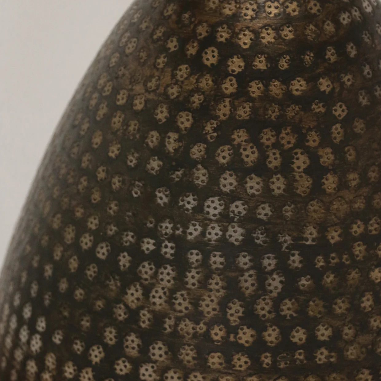 Delhi Oval Small Beaten Lamp Base Gold/ Bronze Finish