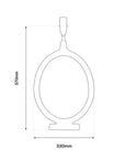 Forged Circular Lamp Base in Matt Black