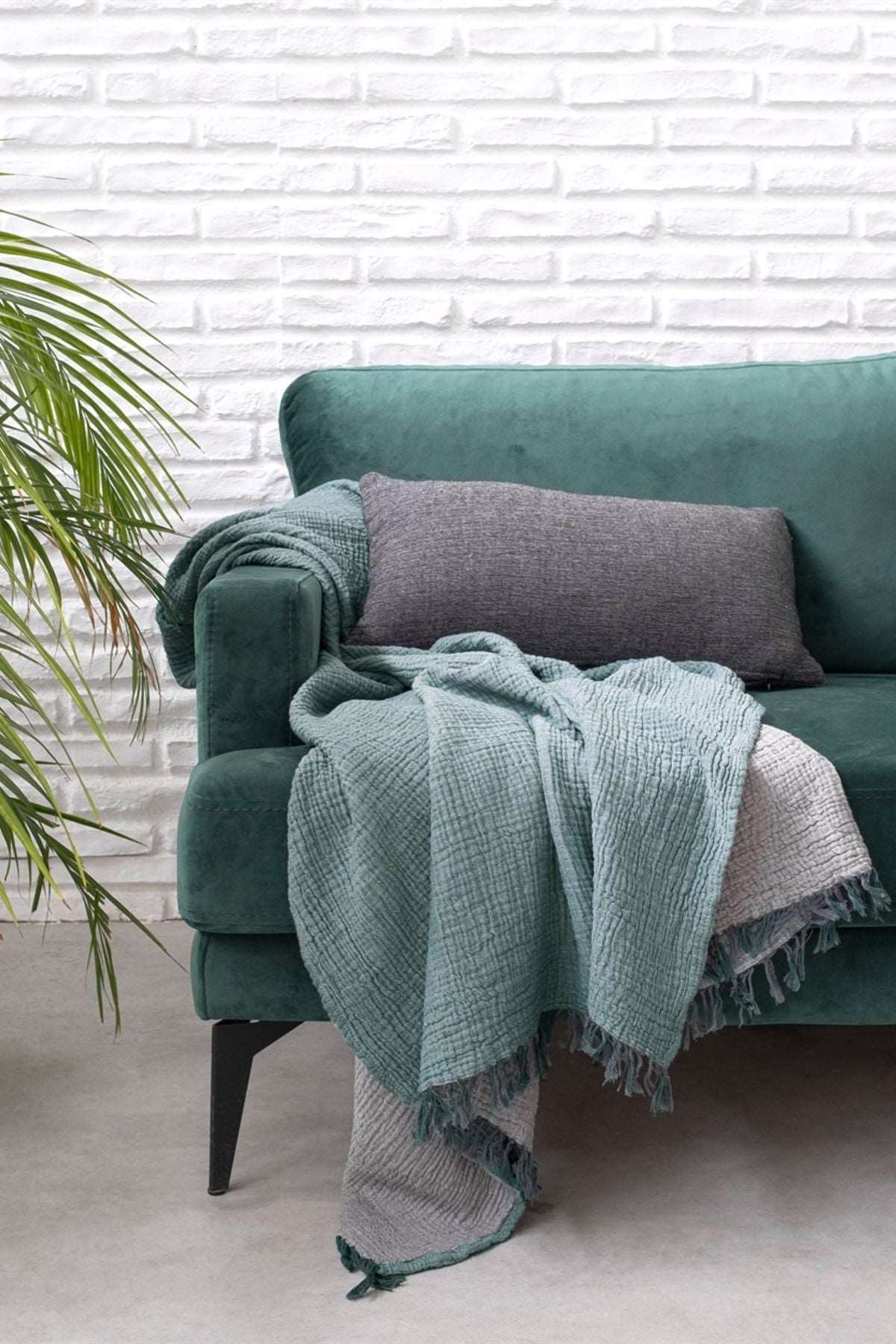 Cocoon Cotton Bed Throw | Garden