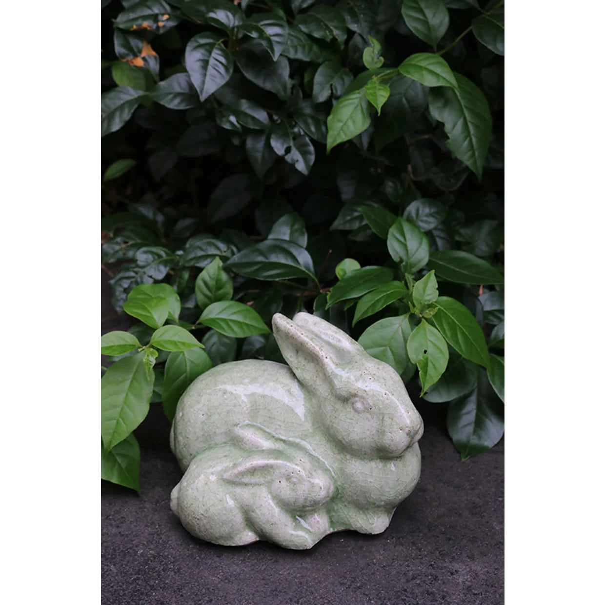 Rabbits in Moss Green