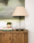 Tear Shape Glass Lampbase