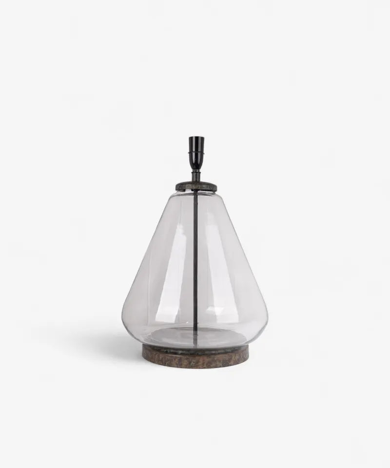 Tear Shape Glass Lampbase