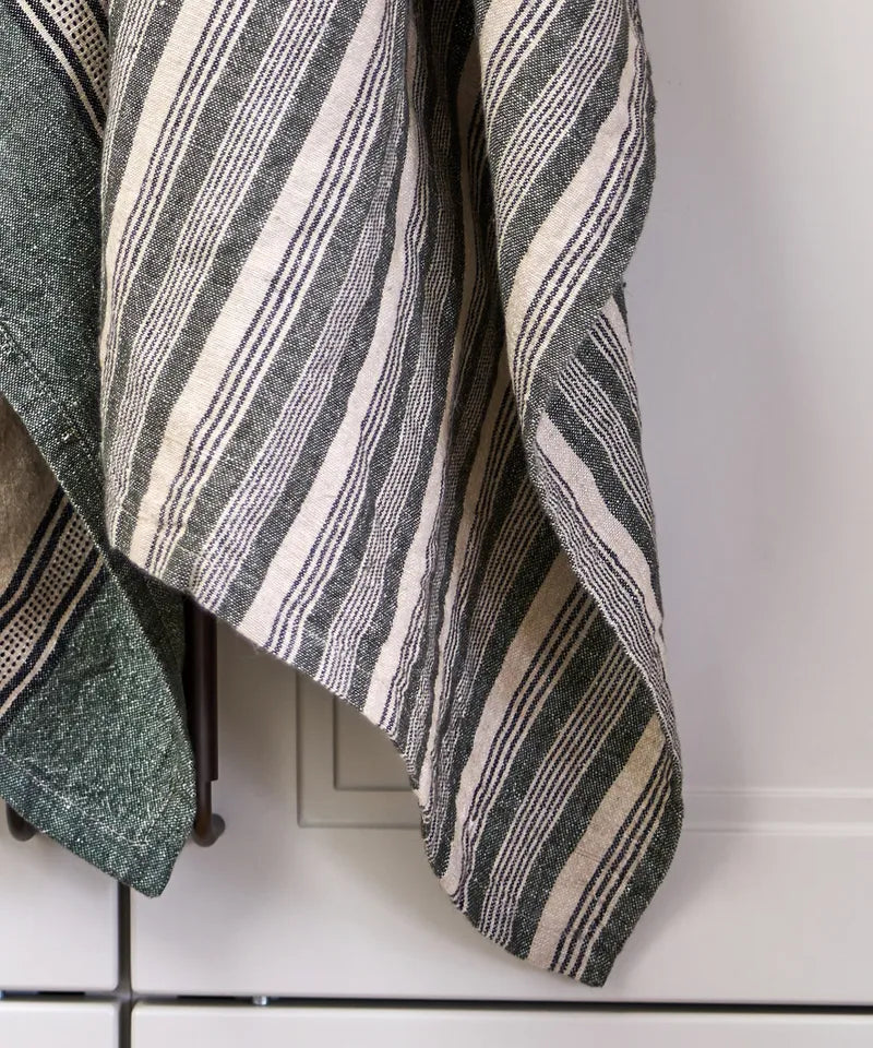 Atelier Stripe Tea Towel | Green