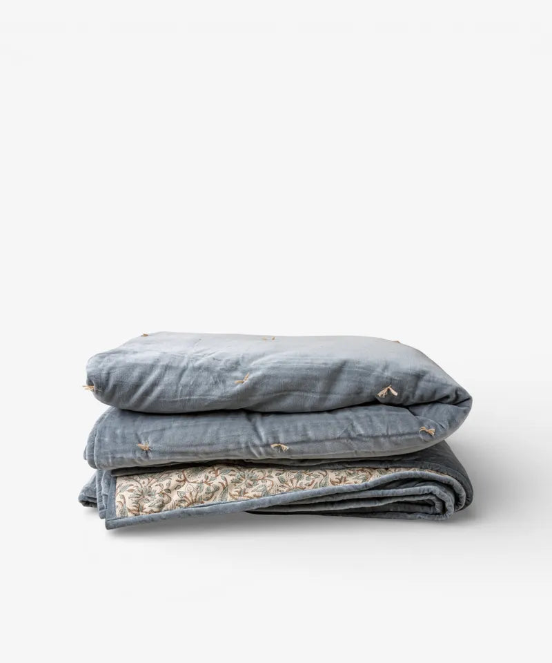 Serena Handblocked Velvet Quilt