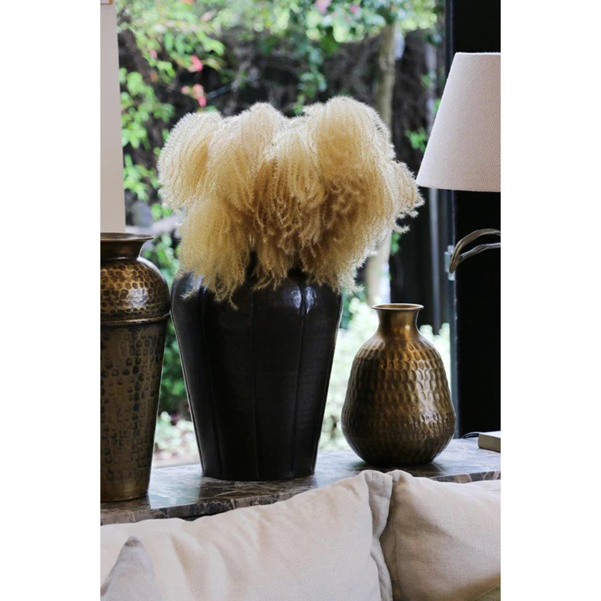Ludlow Urn Vase in Copper Black Antique Finish