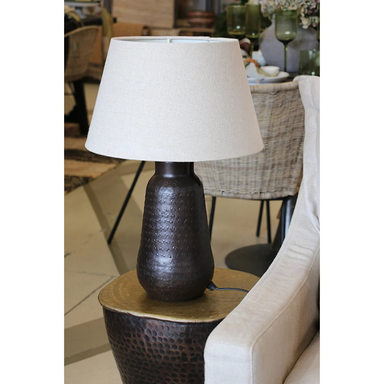 Cyprus Small Urn Lamp Base in Bronze Finish