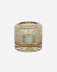 Amber Glass Candle Holder