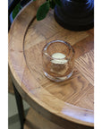Amber Glass Candle Holder