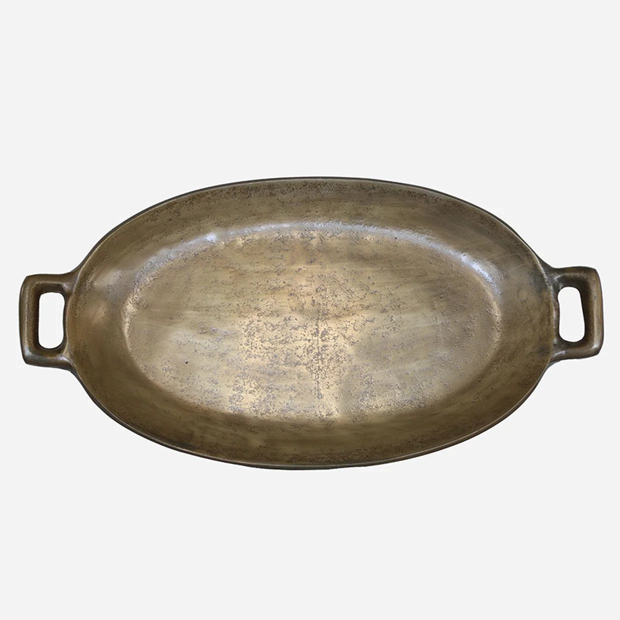 Oval Tray | Antique Brass Finish
