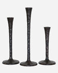 Forged Gothic Style Bronze Candlesticks