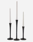 Forged Gothic Style Bronze Candlesticks