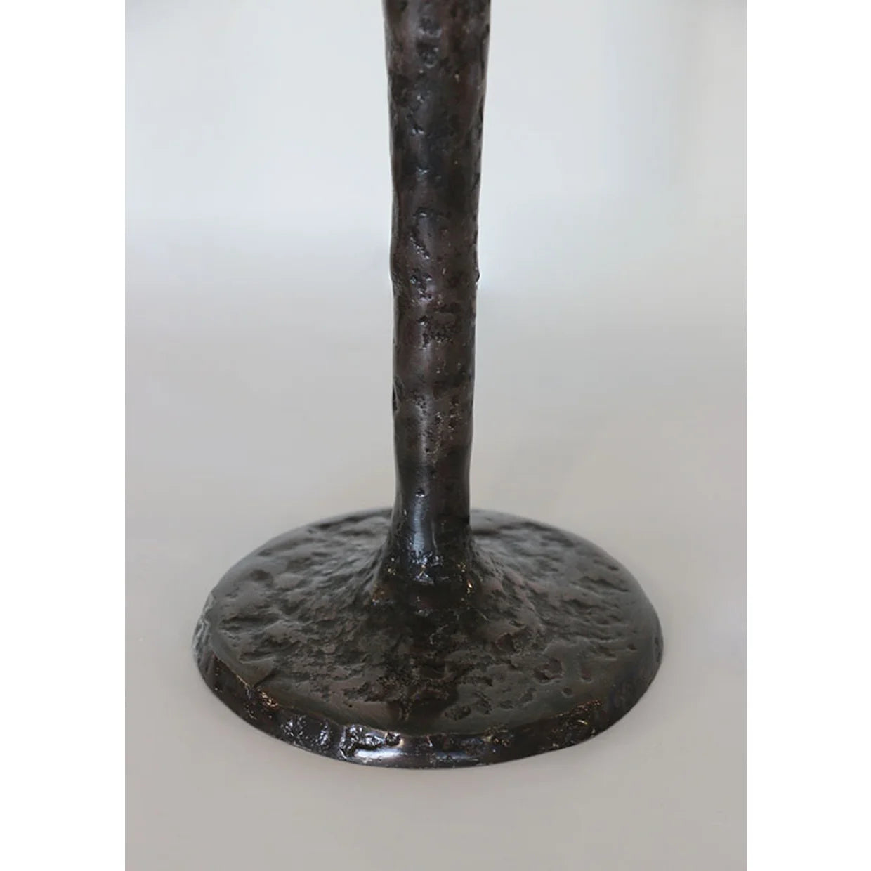 Forged Gothic Style Bronze Candlesticks
