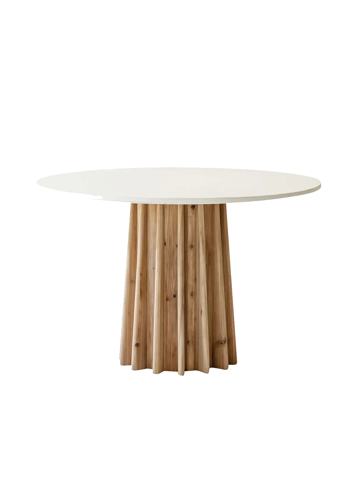 Jones Gathered Round Dining Table Off-White/Natural May Time