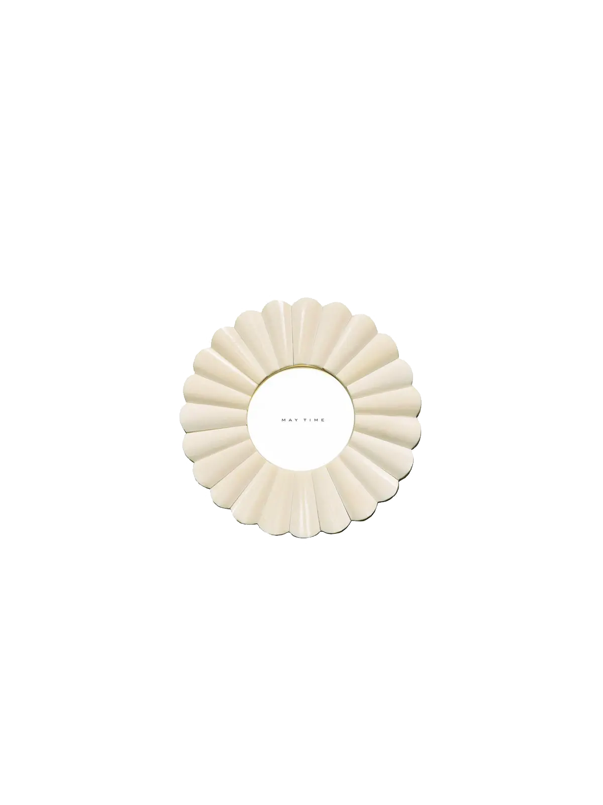 Single Scalloped Round Cream Frame May Time